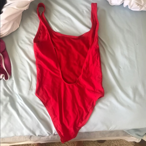NWOT red “bae watch” swimsuit - Picture 2 of 2